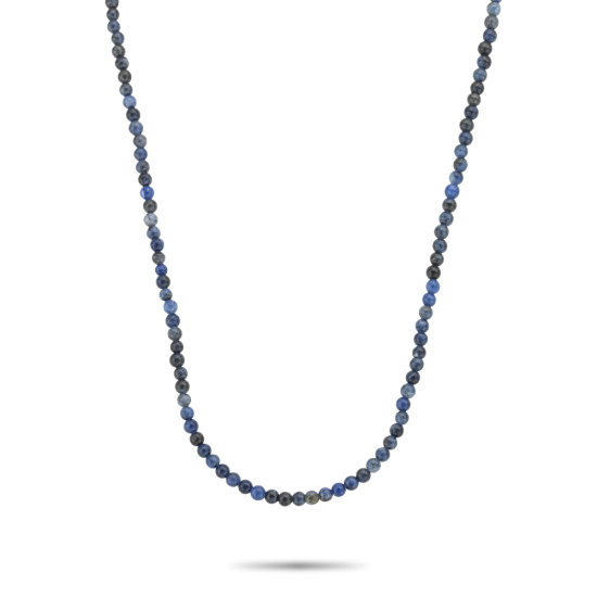 Rebel en Rose Midnight Blue Necklace Staal RR-NL037-S-55