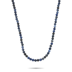 Rebel en Rose Midnight Blue Necklace Staal RR-NL038-S-55