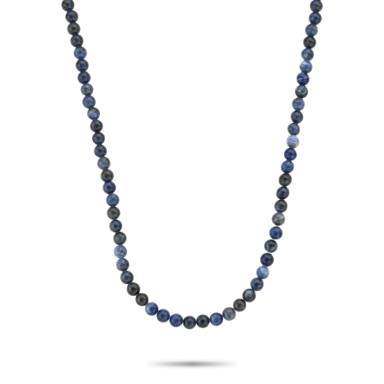 Rebel en Rose Midnight Blue Necklace Staal RR-NL038-S-55