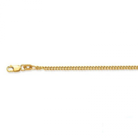 Gouden collier gourmet 2.1mm 70cm