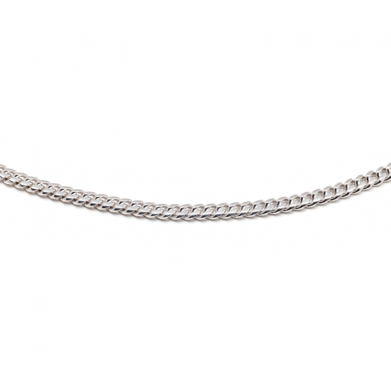 Zilveren Gourmet 4mm collier 55cm