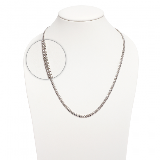 Zilveren Gourmet 4mm collier 55cm