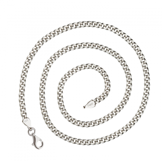 Zilveren Gourmet 4mm collier 55cm