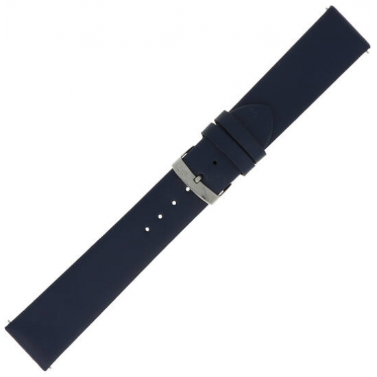 Morellato horlogeband leer glad blauw 16mm