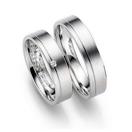 Gerstner trouwringen set 20036 14krt goud met diamant
