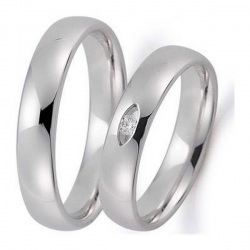 Gerstner trouwringen set 20067 14krt goud met diamant