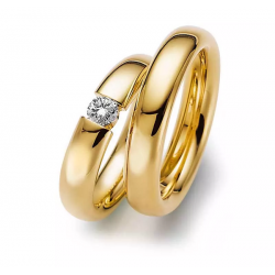 Gerstner trouwringen set 20074 14krt goud met diamant