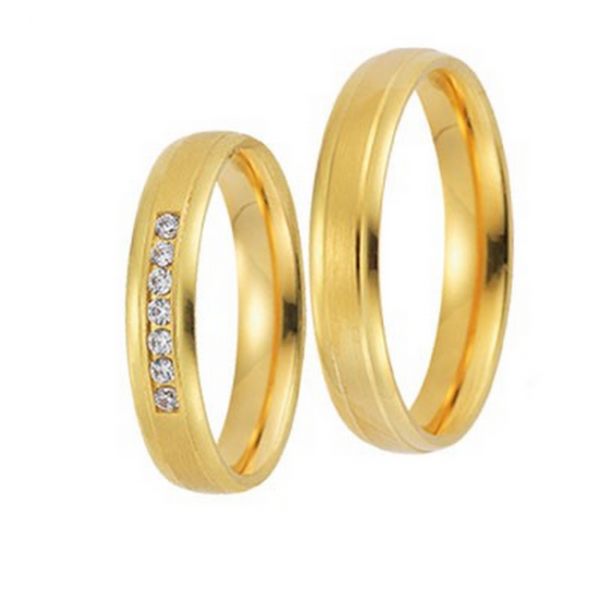 Gerstner trouwringen set 20075 14krt goud met diamant
