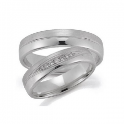 Gerstner trouwringen set 20077 14krt goud met diamant