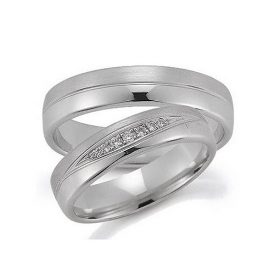 Gerstner trouwringen set 20077 14krt goud met diamant