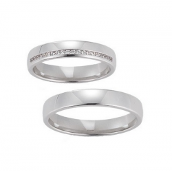 Gerstner trouwringen set 20080 14krt goud met diamant