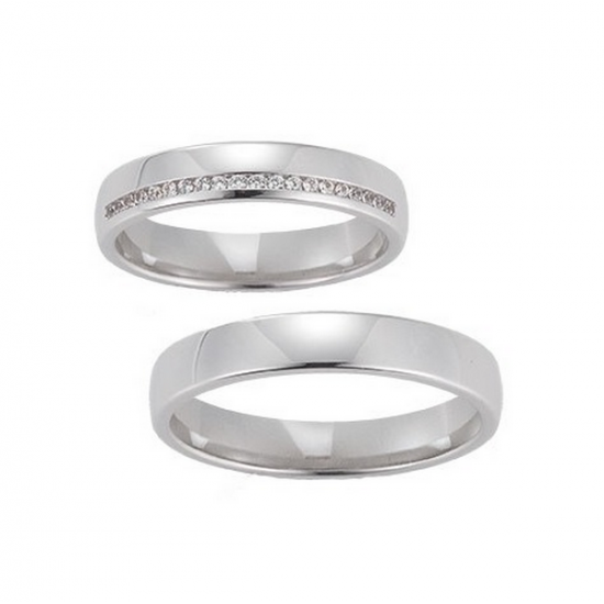 Gerstner trouwringen set 20080 14krt goud met diamant
