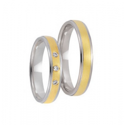 Gerstner trouwringen set 20081 14krt goud met diamant