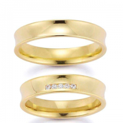 Gerstner trouwringen set 20082 14krt goud met diamant
