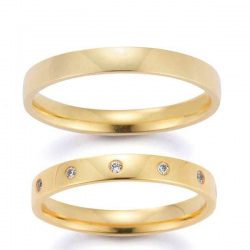 Gerstner trouwringen set 20084 14krt goud met diamant
