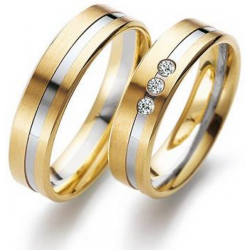 Gerstner trouwringen set 20134 14krt goud met diamant