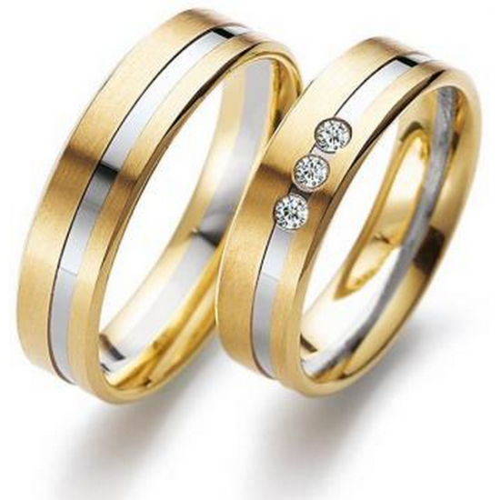 Gerstner trouwringen set 20134 14krt goud met diamant
