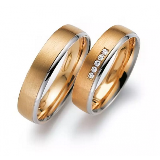 Gerstner trouwringen set 20135 14krt goud met diamant