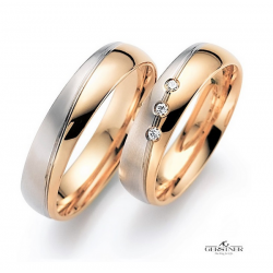 Gerstner trouwringen set 20136 14krt goud met diamant
