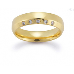 Gerstner trouwringen set 20199 14krt goud met diamant