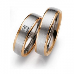 Gerstner trouwringen set 20202 14krt goud met diamant