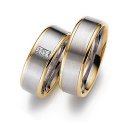 Gerstner trouwringen set 20205 14krt goud met diamant
