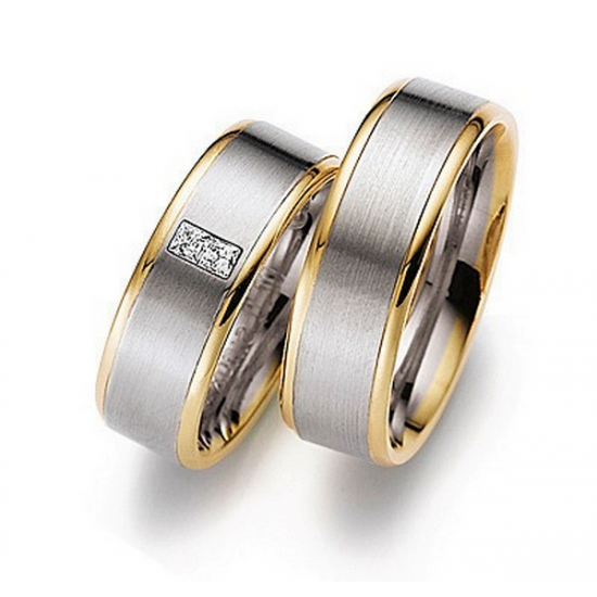 Gerstner trouwringen set 20205 14krt goud met diamant