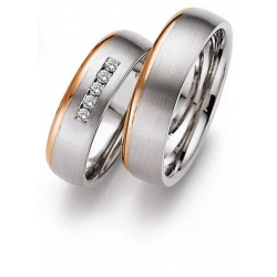 Gerstner trouwringen set 20208 14krt goud met diamant