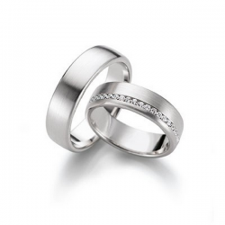 Gerstner trouwringen set 20209 14krt goud met diamant