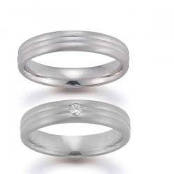 Gerstner trouwringen set 20212 14krt goud met diamant