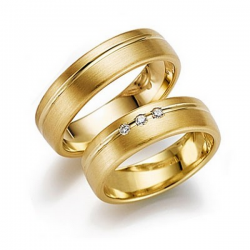 Gerstner trouwringen set 20213 14krt goud met diamant