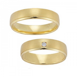 Gerstner trouwringen set 20216 14krt goud met diamant