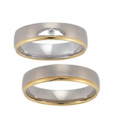 Gerstner trouwringen set 20216 14krt goud met diamant