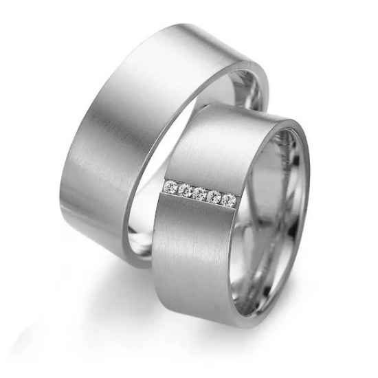 Gerstner trouwringen set 20217 14krt goud met diamant