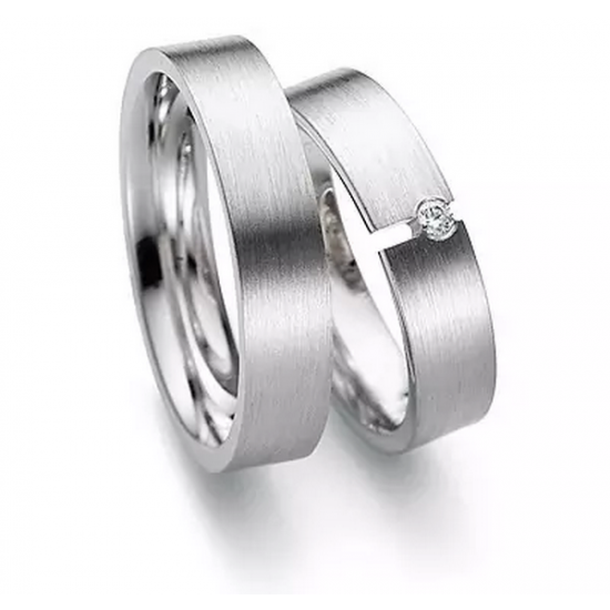 Gerstner trouwringen set 20218 14krt goud met diamant