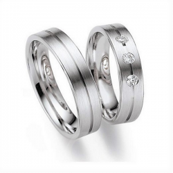 Gerstner trouwringen set 20265 14krt goud met diamant