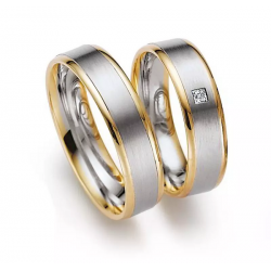 Gerstner trouwringen set 20267 14krt goud met diamant