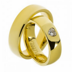 Gerstner trouwringen set 20271 14krt goud met diamant