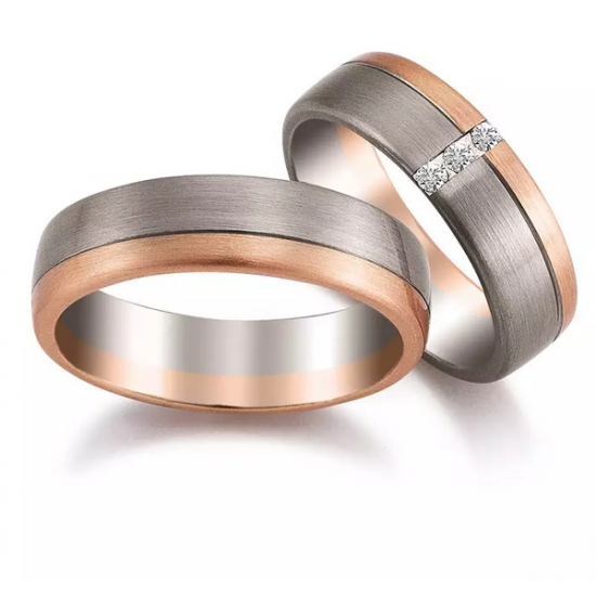 Gerstner trouwringen set 20272 14krt goud met diamant