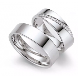 Gerstner trouwringen set 20273 14krt goud met diamant