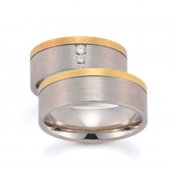 Gerstner trouwringen set 20312 14krt goud met diamant