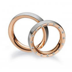 Gerstner trouwringen set 20317 14krt goud met diamant