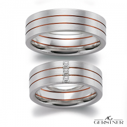 Gerstner trouwringen set 20325 14krt goud met diamant
