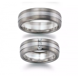 Gerstner trouwringen set 20332 14krt goud met diamant