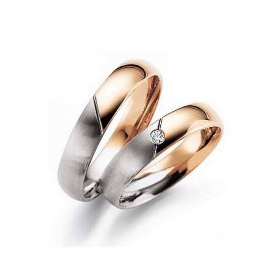 Gerstner trouwringen set 20352 14krt goud met diamant