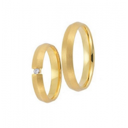 Gerstner trouwringen set 20357 14krt goud met diamant