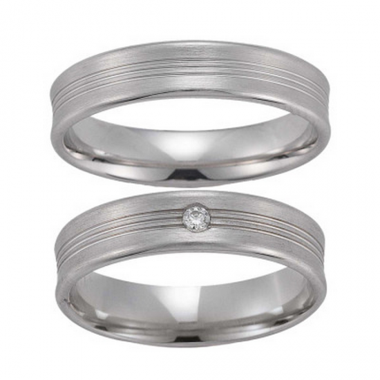 Gerstner trouwringen set 20411 14krt goud met diamant