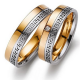 Gerstner trouwringen set 20412 14krt goud met diamant