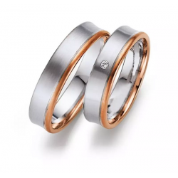 Gerstner trouwringen set 20417 14krt goud met diamant