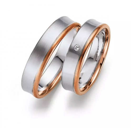 Gerstner trouwringen set 20417 14krt goud met diamant
